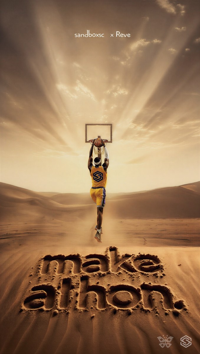 makeathon poster — sports desert dunk